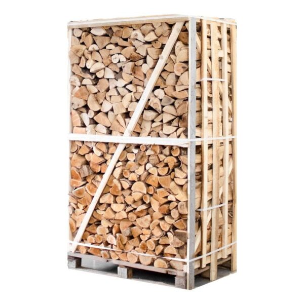 Hele pallet ovengedroogd gekloofd berken/essen haardhout mix 25cm